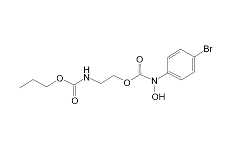 Carbaminic acid, N-(4-bromophenyl)-N-methyl-, 2-(propoxycarbonylamino)ethyl ester