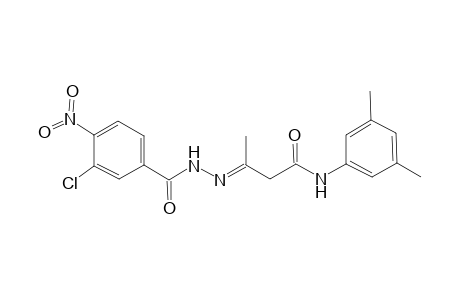 3-Chloranyl-N-[(E)-[4-[(3,5-dimethylphenyl)amino]-4-oxidanylidene-butan-2-ylidene]amino]-4-nitro-benzamide