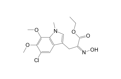 1H-Indole-3-propanoic acid, 5-chloro-.alpha.-(hydroxyimino)-6,7-dimethoxy-1-methyl-, ethyl ester
