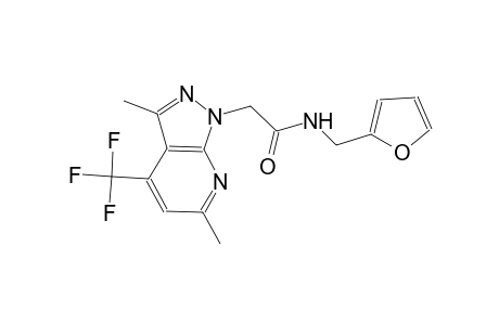 2-[3,6-dimethyl-4-(trifluoromethyl)-1H-pyrazolo[3,4-b]pyridin-1-yl]-N-(2-furylmethyl)acetamide