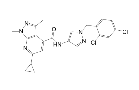 6-cyclopropyl-N-[1-(2,4-dichlorobenzyl)-1H-pyrazol-4-yl]-1,3-dimethyl-1H-pyrazolo[3,4-b]pyridine-4-carboxamide