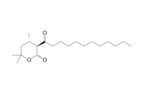 (3S,4S)-3-dodecanoyl-4,6,6-trimethyl-tetrahydropyran-2-one