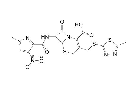 7-{[(1-methyl-4-nitro-1H-pyrazol-3-yl)carbonyl]amino}-3-{[(5-methyl-1,3,4-thiadiazol-2-yl)sulfanyl]methyl}-8-oxo-5-thia-1-azabicyclo[4.2.0]oct-2-ene-2-carboxylic acid