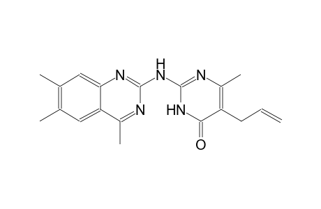 4(3H)-pyrimidinone, 6-methyl-5-(2-propenyl)-2-[(4,6,7-trimethyl-2-quinazolinyl)amino]-