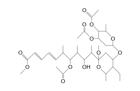 7,3',4'-Tri-O-acetyl-11-O-methyl-seco-elaiophylin methyl ester