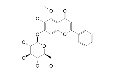 6,7-DIHYDROXY-5-METHOXYFLAVONE-7-O-BETA-D-GLUCOPYRANOSIDE