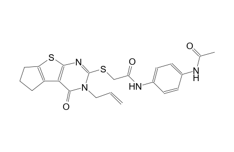 acetamide, N-[4-(acetylamino)phenyl]-2-[[3,5,6,7-tetrahydro-4-oxo-3-(2-propenyl)-4H-cyclopenta[4,5]thieno[2,3-d]pyrimidin-2-yl]thio]-
