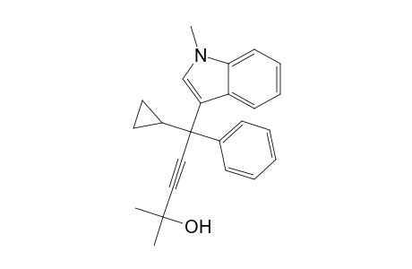 1-Cyclopropyl-1-(1-methyl-1H-indol-3-yl)-4-methyl-1-phenylpent-2-yn-4-ol