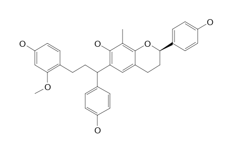 (2-R)-8-METHYLSOCOTRIN-4'-OL;(2-R)-2-(4-HYDROXYPHENYL)-6-[1-(4-HYDROXYPHENYL)-3-(4-HYDROXY-2-METHOXYPHENYL)-PROPYL]-8-METHYLCHROMAN-7-OL