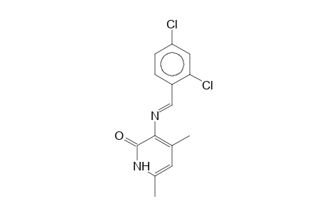 4,6-Dimethyl-2(1H)pyridone, 3-(2,4-dichlorophenylmethylenamino)