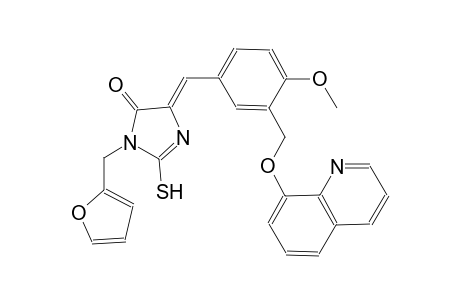 4H-imidazol-4-one, 3-(2-furanylmethyl)-3,5-dihydro-2-mercapto-5-[[4-methoxy-3-[(8-quinolinyloxy)methyl]phenyl]methylene]-, (5Z)-