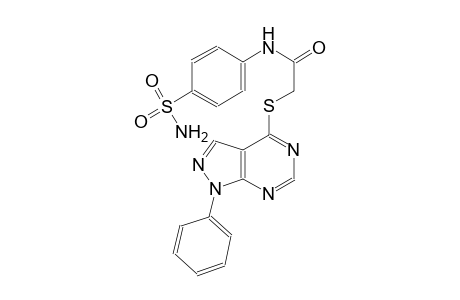 N-[4-(aminosulfonyl)phenyl]-2-[(1-phenyl-1H-pyrazolo[3,4-d]pyrimidin-4-yl)sulfanyl]acetamide