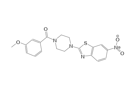 2-[4-(3-methoxybenzoyl)-1-piperazinyl]-6-nitro-1,3-benzothiazole