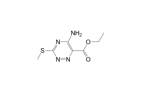 5-Amino-3-(methylthio)-1,2,4-triazine-6-carboxylic acid ethyl ester
