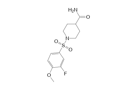 1-[(3-fluoro-4-methoxybenzene)sulfonyl]piperidine-4-carboxamide
