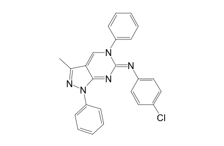 6-[(4-chlorophenyl)imino]-3-methyl-1,5-diphenyl-5,6-dihydro-1H-pyrazolo[3,4-d]pyrimidine