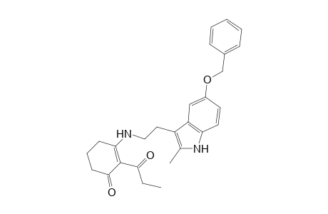 3-[2-(2-methyl-5-phenylmethoxy-1H-indol-3-yl)ethylamino]-2-(1-oxopropyl)-1-cyclohex-2-enone