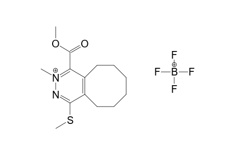 1-(Methoxycarbonyl)-2-methyl-4-(methylthio)-5,6,7,8,9,10-hexahydrocycloocta[d]pyridazinium - tetrafluoroborate