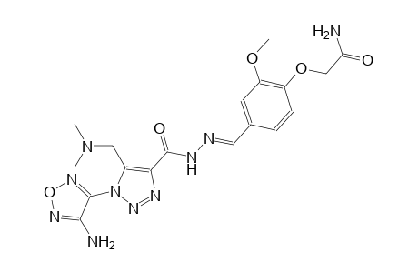 2-(4-{(E)-[({1-(4-amino-1,2,5-oxadiazol-3-yl)-5-[(dimethylamino)methyl]-1H-1,2,3-triazol-4-yl}carbonyl)hydrazono]methyl}-2-methoxyphenoxy)acetamide