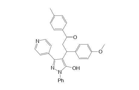 3-(5-Hydroxy-1-phenyl-3-pyridin-4-yl-1H-pyrazol-4-yl)-3-(4-ethoxyphenyl)-1-(4-methoxyphenyl)propan-1-one