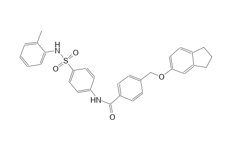 4-[(2,3-dihydro-1H-inden-5-yloxy)methyl]-N-[4-(2-toluidinosulfonyl)phenyl]benzamide