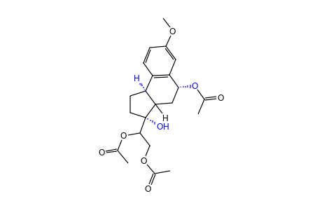 2,3,cis-3A,4,cis-5,Trans-9B-hexahydro-7-methoxy-beta,3,5-trihydroxy-1H-benz[E]indene-3-ethanol, alpha,beta,5-triacetate