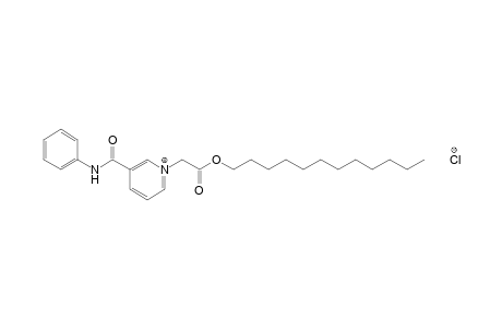1-(carboxymethyl)-3-(phenylcarbamoyl)pyridinium chloride, dodecyl ester