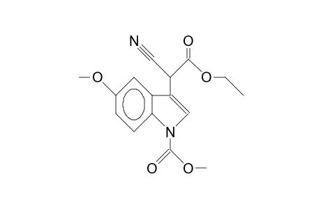 2-Cyano-2-(1-methoxycarbonyl-5-methoxy-indol-3-yl)-acetic acid, ethyl ester