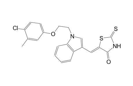 (5Z)-5-({1-[2-(4-chloro-3-methylphenoxy)ethyl]-1H-indol-3-yl}methylene)-2-thioxo-1,3-thiazolidin-4-one