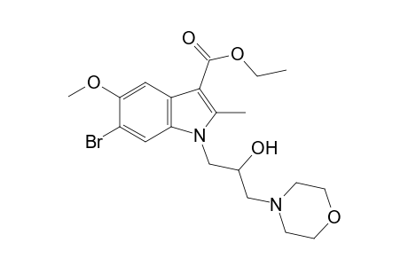 1H-Indole-3-carboxylic acid, 6-bromo-1-[2-hydroxy-3-(4-morpholinyl)propyl]-5-methoxy-2-methyl-, ethyl ester
