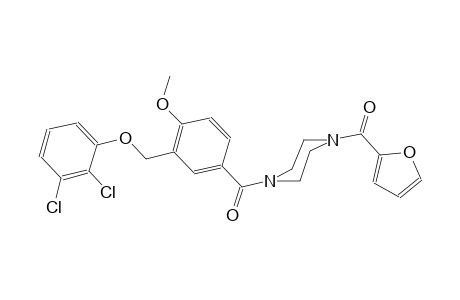 1-{3-[(2,3-dichlorophenoxy)methyl]-4-methoxybenzoyl}-4-(2-furoyl)piperazine