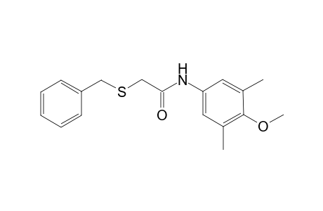 Acetamide, N-(4-methoxy-3,5-dimethylphenyl)-2-[(phenylmethyl)thio]-