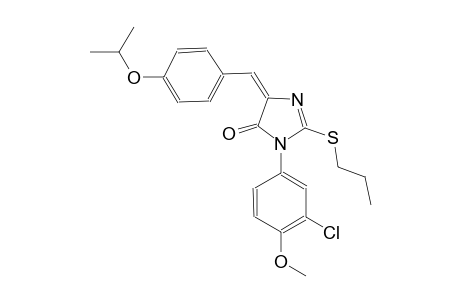 4H-imidazol-4-one, 3-(3-chloro-4-methoxyphenyl)-3,5-dihydro-5-[[4-(1-methylethoxy)phenyl]methylene]-2-(propylthio)-, (5E)-