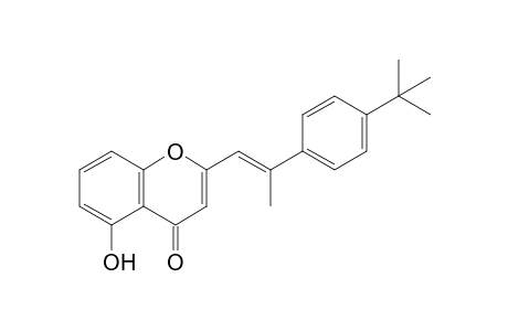 5-Hydroxy-4'-(t-butyl)-2-.alpha.-methylstyrylchromone
