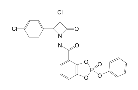 N-[2-(4-CHLOROPHENYL)-3-CHLORO-4-OXO-AZETIDIN-1-YL]-2-(PHENOXY)-BENZO-(1,3,2)-DIOXAPHOSPHOLE-2-OXIDE-4-CARBOXAMIDE