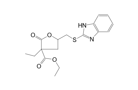 5-[(1H-benzimidazol-2-ylthio)methyl]-3-ethyl-2-keto-tetrahydrofuran-3-carboxylic acid ethyl ester