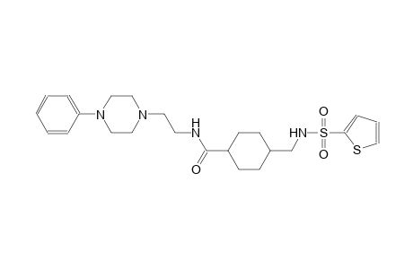 N-[2-(4-phenyl-1-piperazinyl)ethyl]-4-{[(2-thienylsulfonyl)amino]methyl}cyclohexanecarboxamide