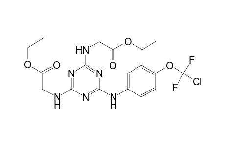 2-[[4-[4-[chloro(difluoro)methoxy]anilino]-6-[(2-ethoxy-2-keto-ethyl)amino]-s-triazin-2-yl]amino]acetic acid ethyl ester