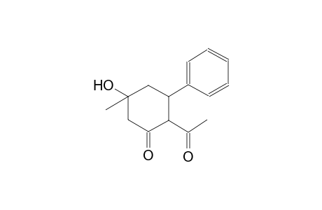 2-Acetyl-5-hydroxy-5-methyl-3-phenylcyclohexan-1-one