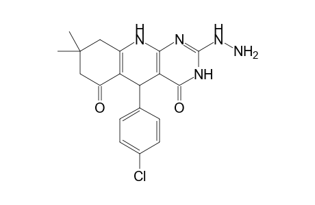 5-(4-Chlorophenyl)-2-hydrazino-8,8-dimethyl-5,8,9,10-tetrahydropyrimido[4,5-b]quinoline-4,6-dione
