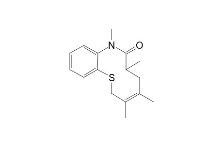 (3Z)-3,4,6,8-tetramethyl-5,6-dihydro-2H-1,8-benzothiazecin-7-one