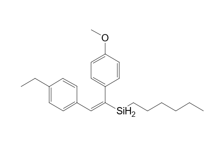 (E)-(2-(4-ethylphenyl)-1-(4-methoxyphenyl)vinyl)(hexyl)silane