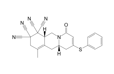 cis-10-Methyl-4-oxo-2-(phenylthio)-6,6a-dihydro-1H-pyrido[1,2-b]isoquinoline-7,7,8,8(4H,9H,11H,11aH)-tetracarbonitrile