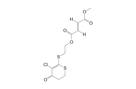 2-[(5-CHLORO-3,4-DIHYDRO-4-OXO-2-H-THIOPYRAN-6-YL)-THIO]-ETHYL_METHYL_(E)-BUTENDIOATE