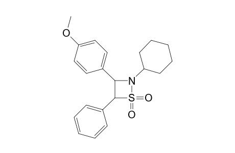 cis-2-Cyclohexyl-3-(4-methoxyphenyl)-4-phenyl-1,2-thiazetidine 1,1-dioxide