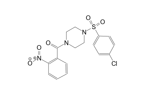 piperazine, 1-[(4-chlorophenyl)sulfonyl]-4-(2-nitrobenzoyl)-