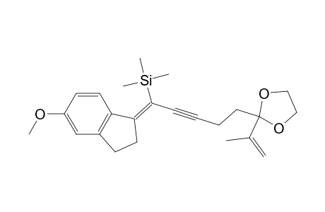 Silane, [1-(2,3-dihydro-5-methoxy-1H-inden-1-ylidene)-5-[2-(1-methylethenyl)- 1,3-dioxolan-2-yl]-2-pentynyl]trimethyl-