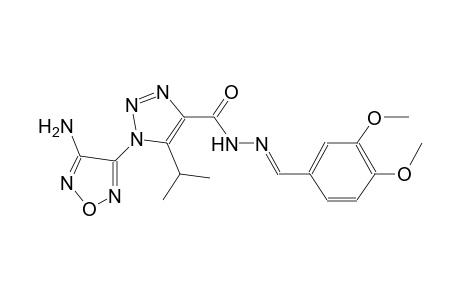 1-(4-amino-1,2,5-oxadiazol-3-yl)-N'-[(E)-(3,4-dimethoxyphenyl)methylidene]-5-isopropyl-1H-1,2,3-triazole-4-carbohydrazide