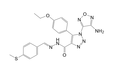 1-(4-amino-1,2,5-oxadiazol-3-yl)-5-(4-ethoxyphenyl)-N'-{(E)-[4-(methylsulfanyl)phenyl]methylidene}-1H-1,2,3-triazole-4-carbohydrazide
