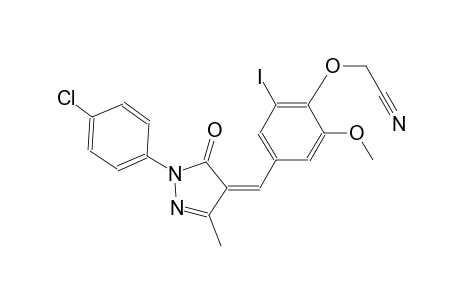 (4-{(Z)-[1-(4-chlorophenyl)-3-methyl-5-oxo-1,5-dihydro-4H-pyrazol-4-ylidene]methyl}-2-iodo-6-methoxyphenoxy)acetonitrile